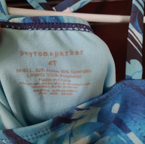 Peyton & Parker Blue Kids Swimsuit 4T - Picture 4 of 4